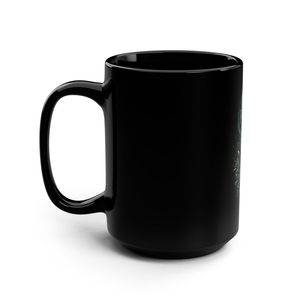 Kenosis Black 15oz Ceramic Mug — Dark Fantasy Graphic Coffee Cup
