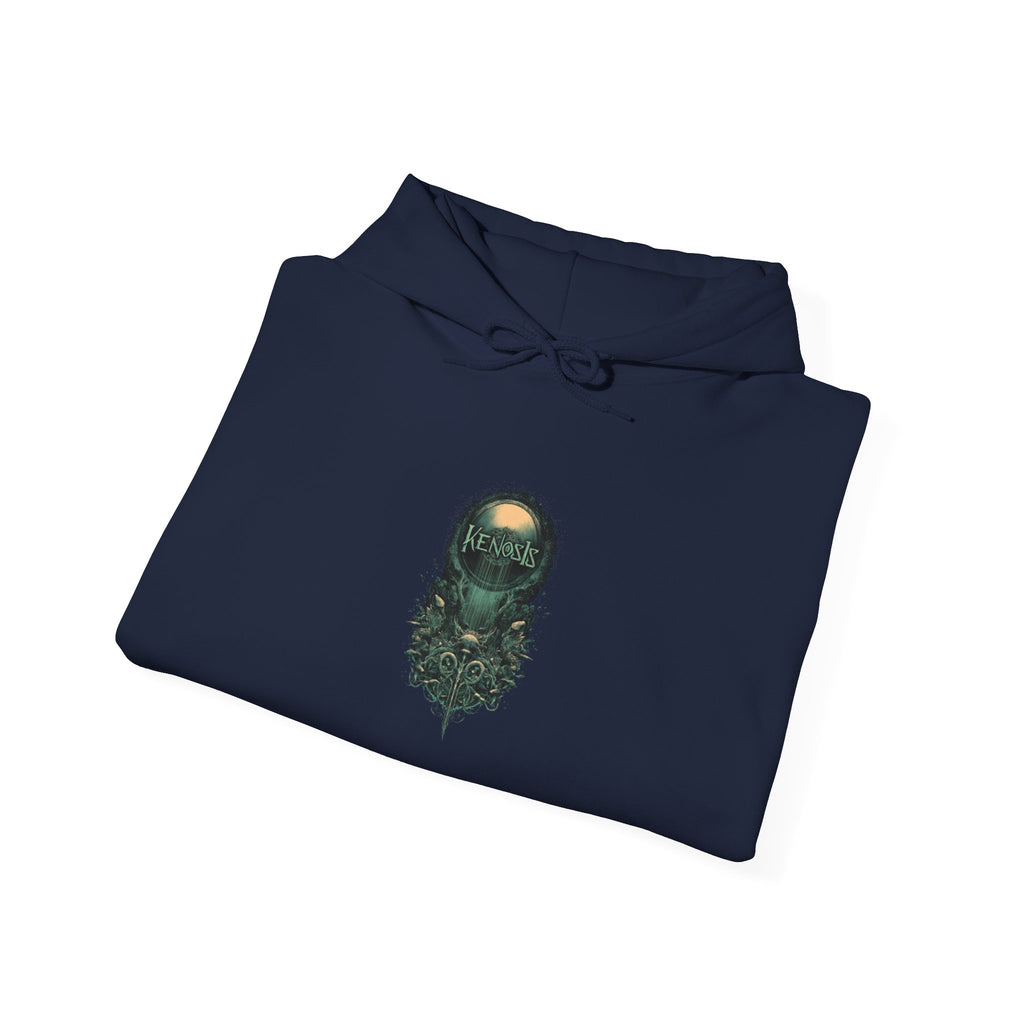 Mossy Forest Bearded Skull Hoodie — Nature Skull Graphic Sweatshirt