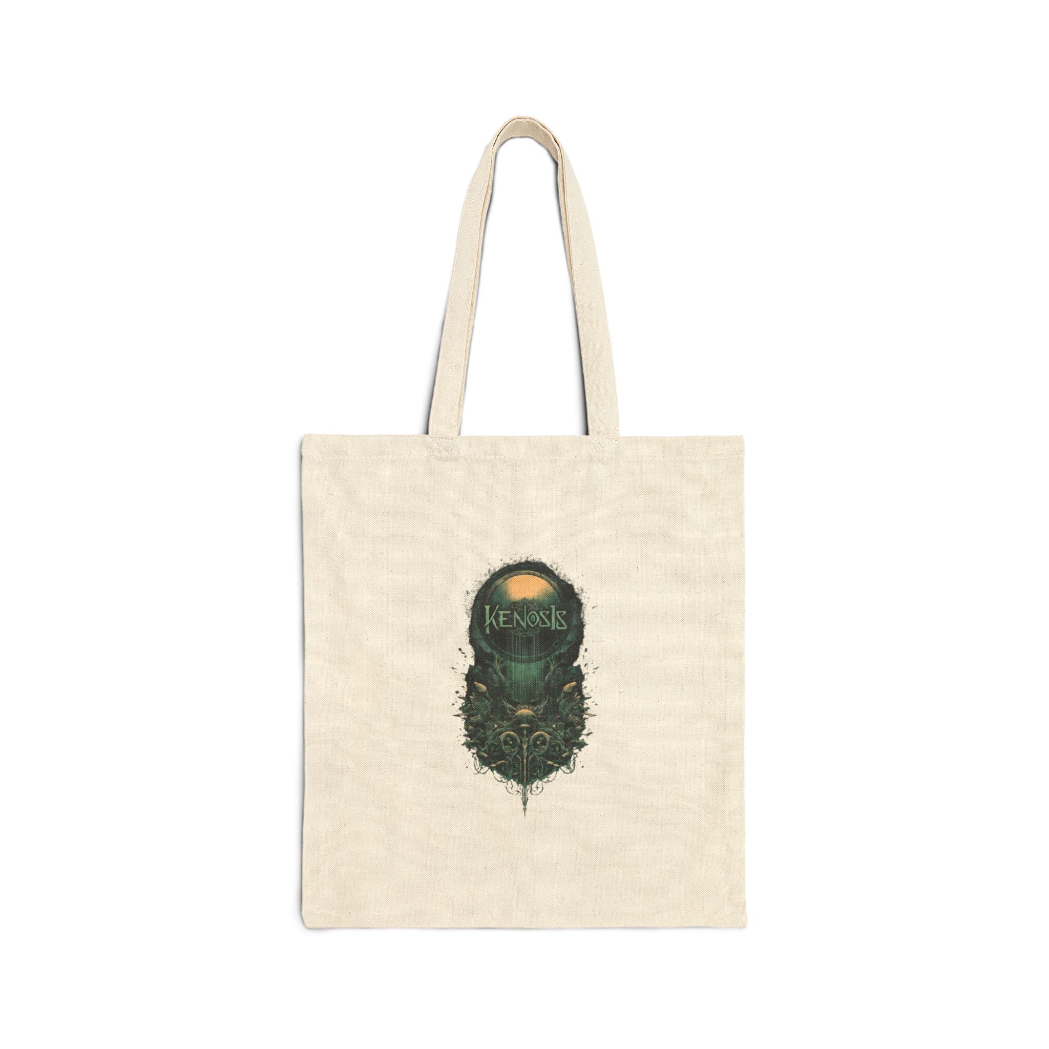 Tote Bag — Mystical Forest Skull Canvas Tote ("Beware" Design)