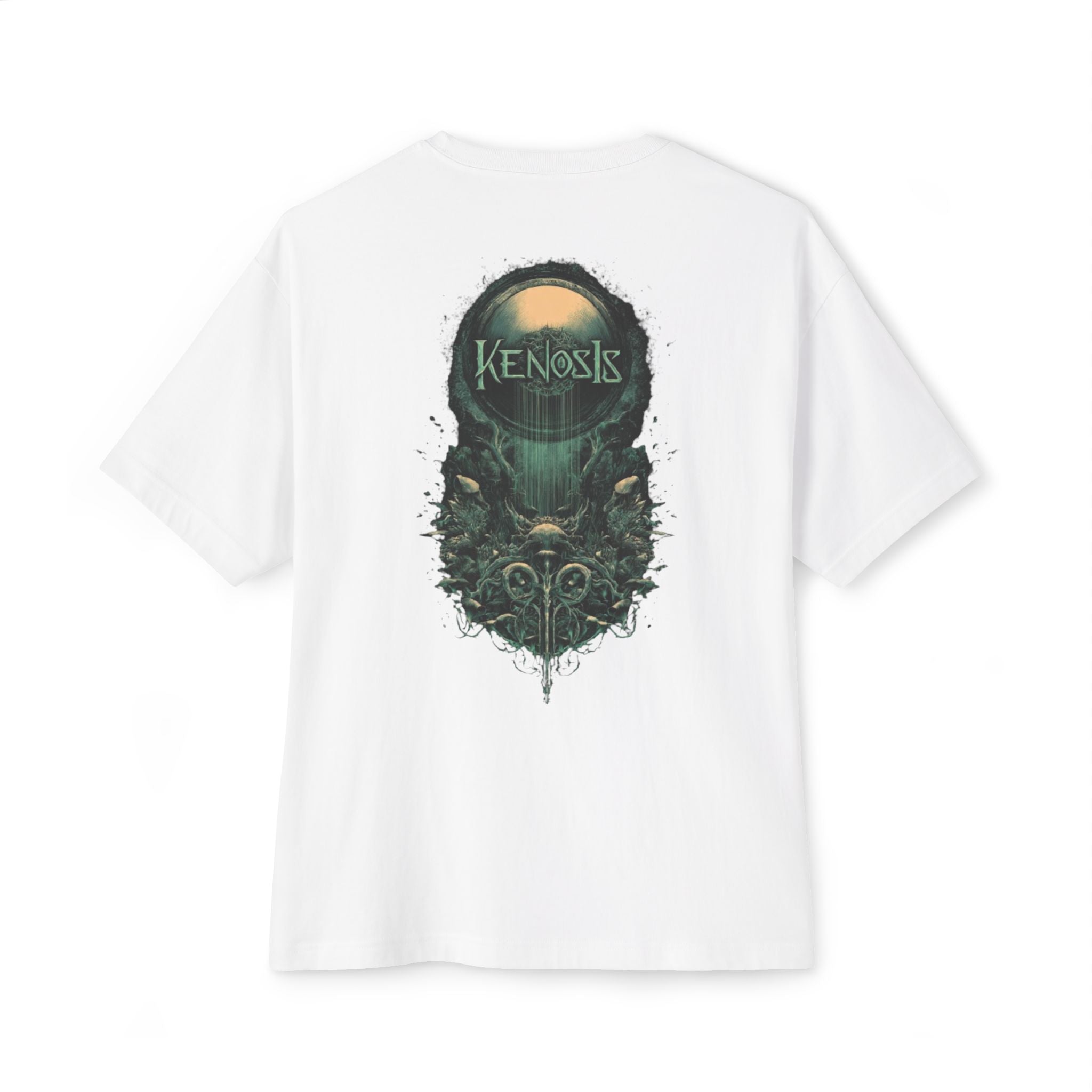 Kenosis Gothic Skull Tee — Dark Art Oversized Boxy T‑Shirt