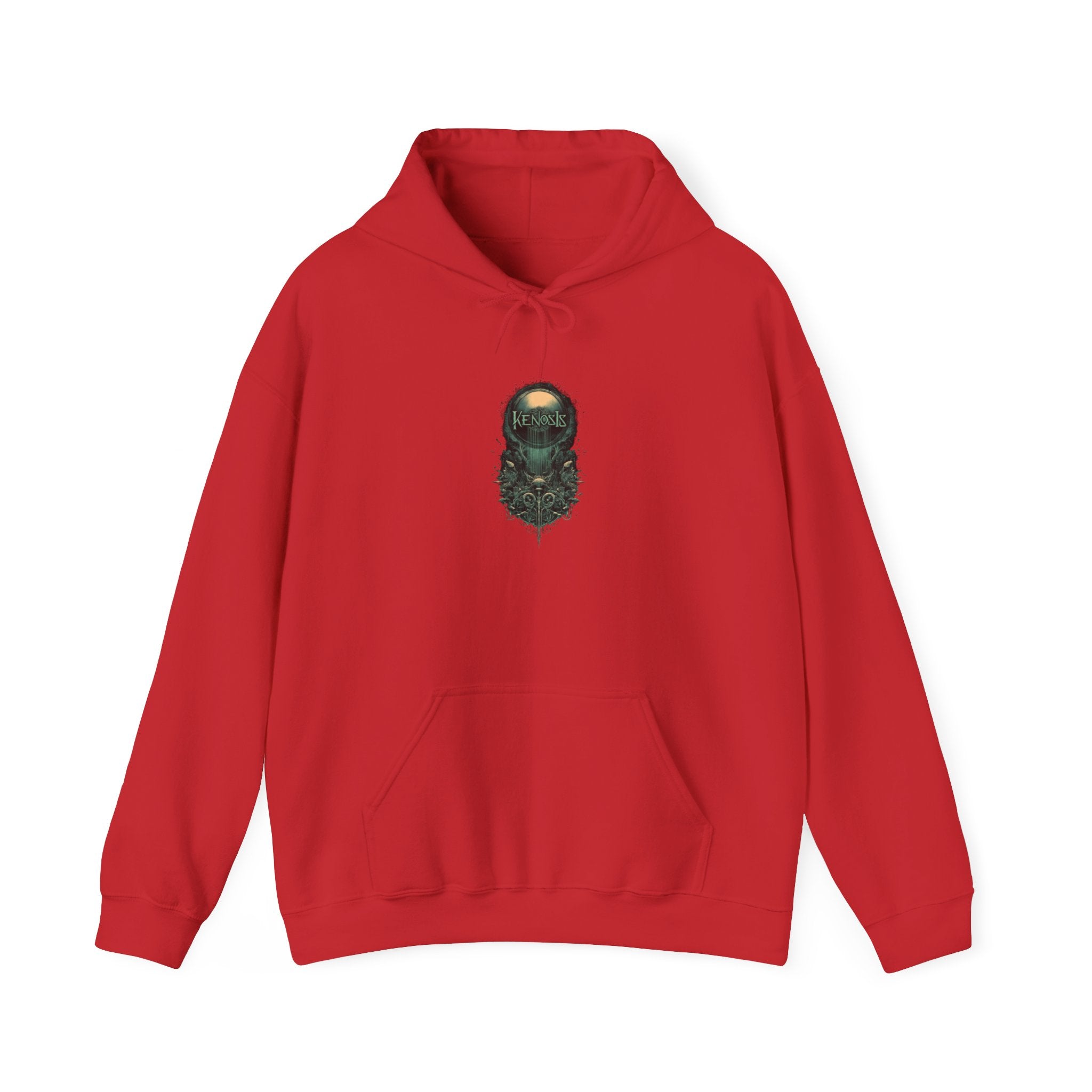 Mossy Forest Bearded Skull Hoodie — Nature Skull Graphic Sweatshirt