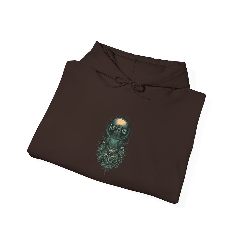 Mossy Forest Bearded Skull Hoodie — Nature Skull Graphic Sweatshirt