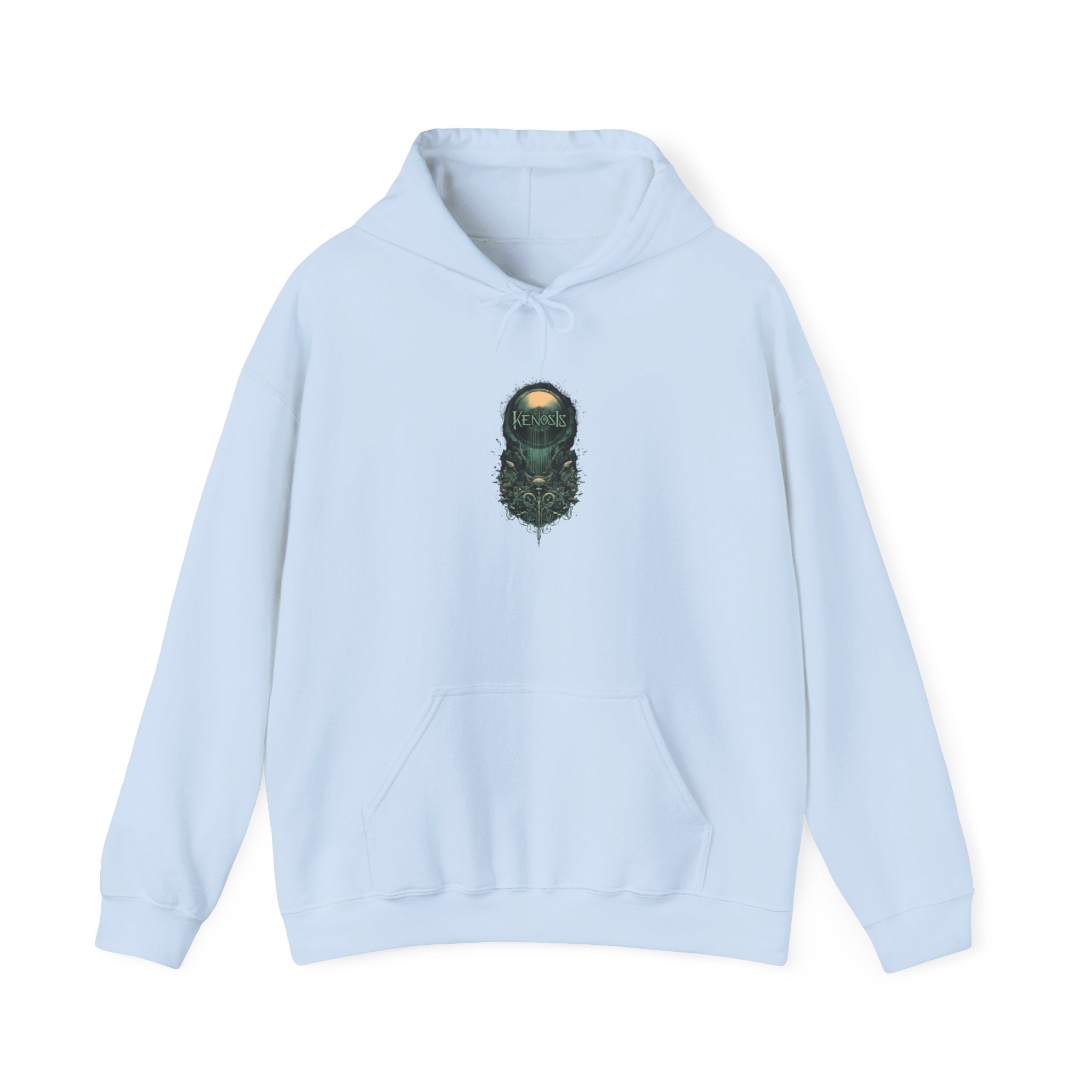 Mossy Forest Bearded Skull Hoodie — Nature Skull Graphic Sweatshirt