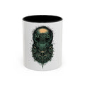 Kenosis Dark Fantasy Accent Coffee Mug — Gothic Skull & Moon Illustration (11/15 oz)