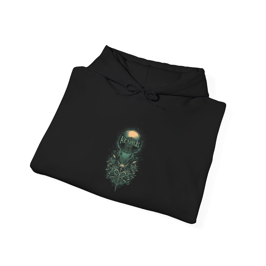 Mossy Forest Bearded Skull Hoodie — Nature Skull Graphic Sweatshirt