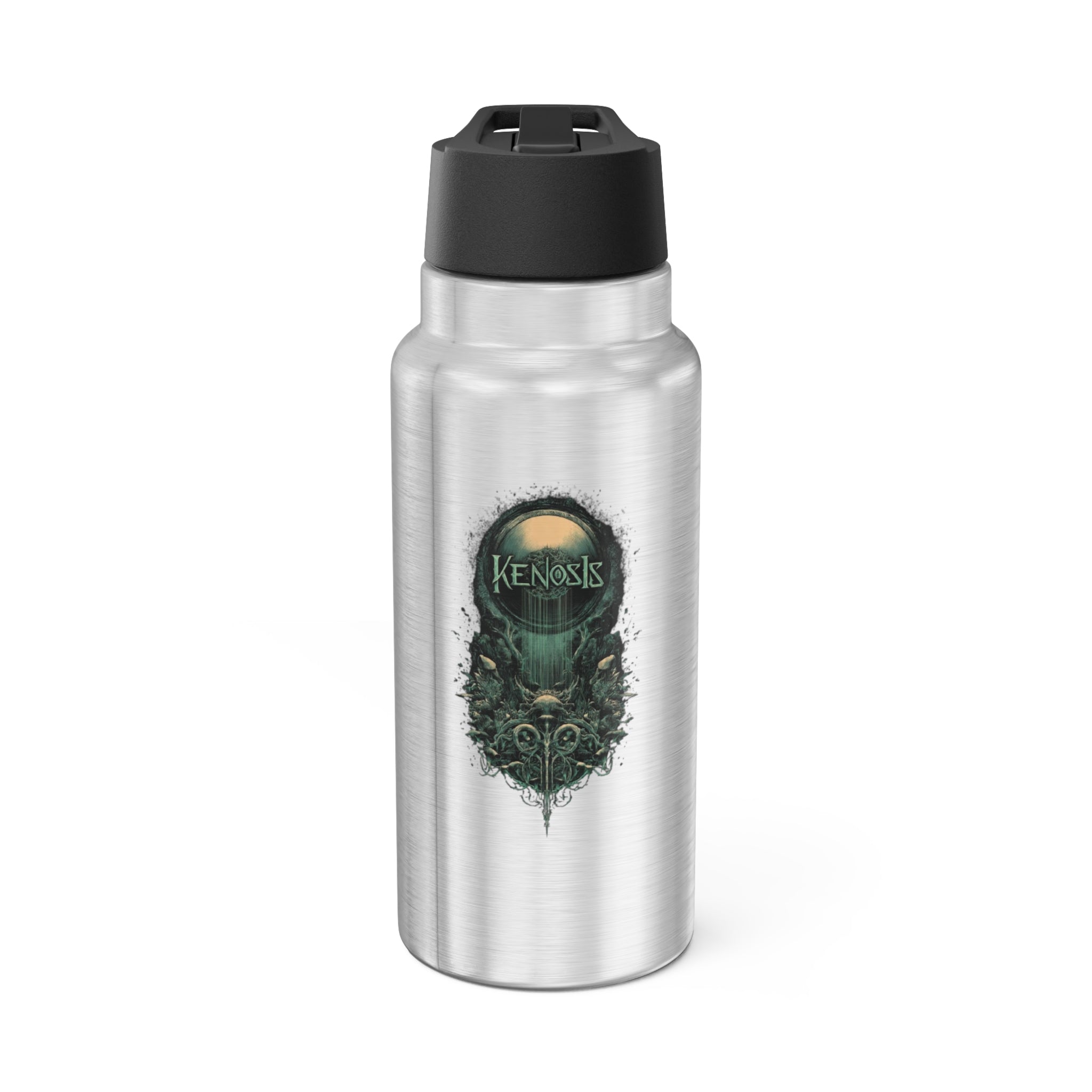 32oz Stainless Gator Tumbler — Alligator Crest Insulated Water Bottle