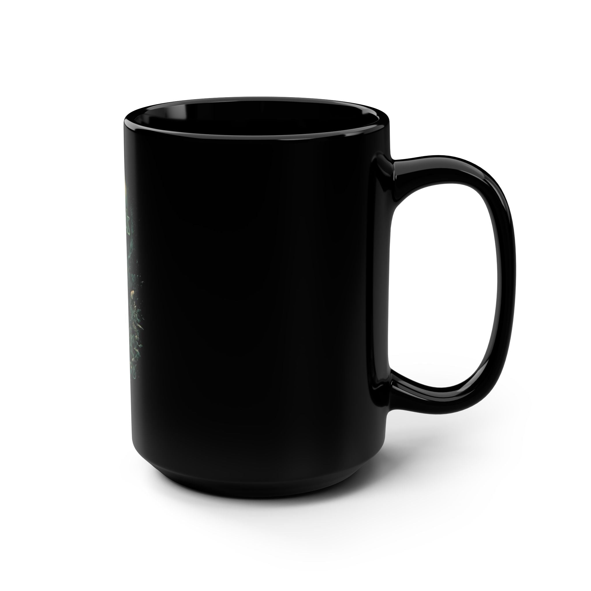 Kenosis Black 15oz Ceramic Mug — Dark Fantasy Graphic Coffee Cup
