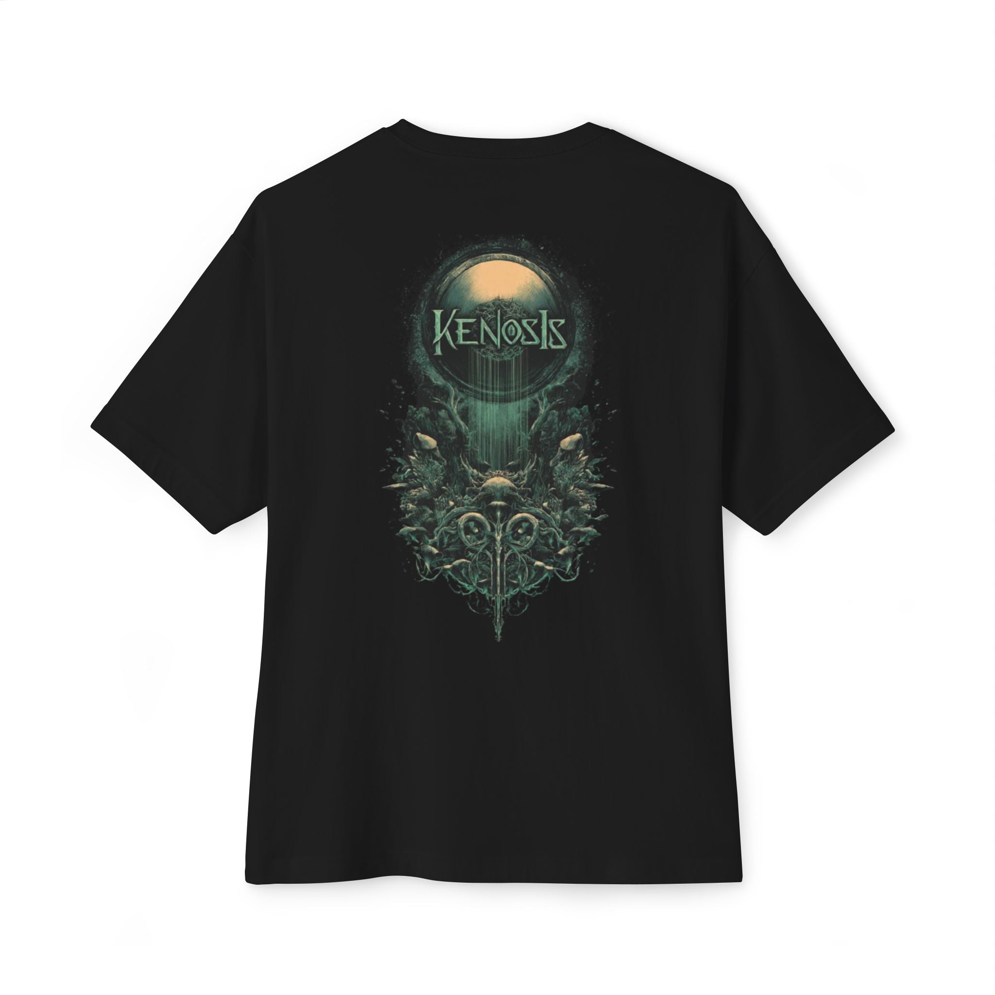 Kenosis Gothic Skull Tee — Dark Art Oversized Boxy T‑Shirt