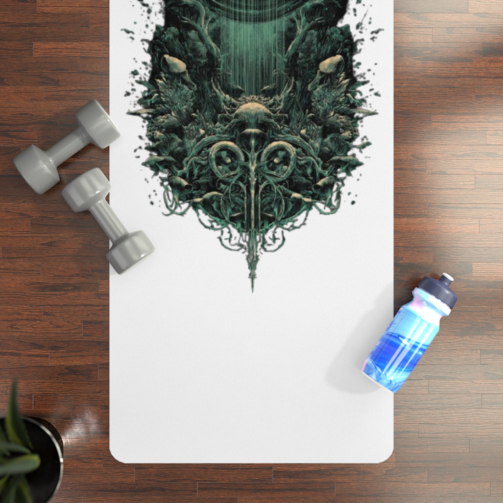 Kenosis Gothic Forest Yoga Mat — Non-Slip Rubber Exercise Mat