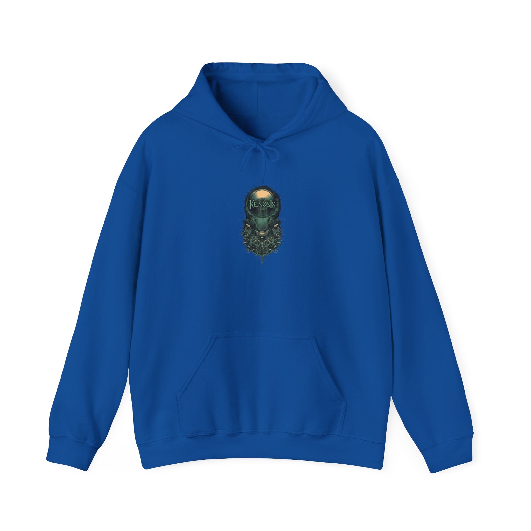 Mossy Forest Bearded Skull Hoodie — Nature Skull Graphic Sweatshirt