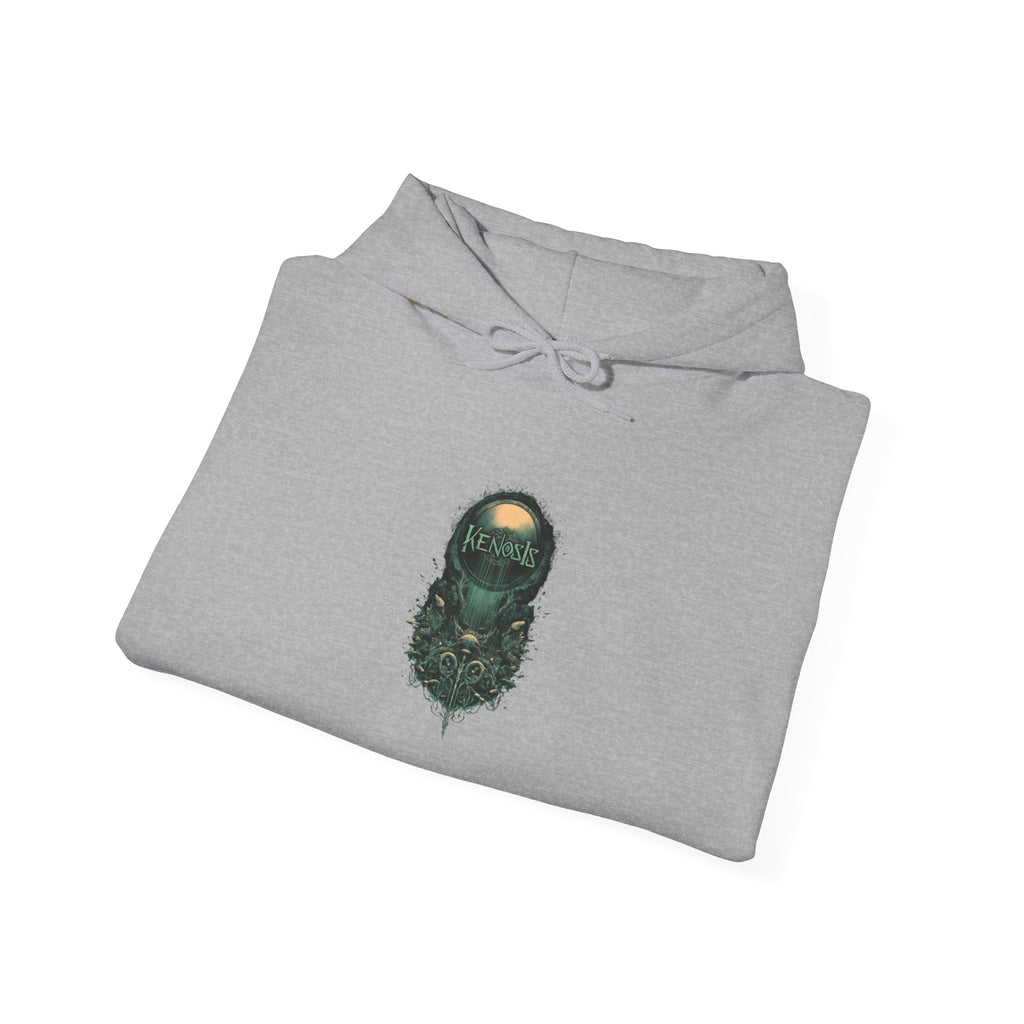 Mossy Forest Bearded Skull Hoodie — Nature Skull Graphic Sweatshirt