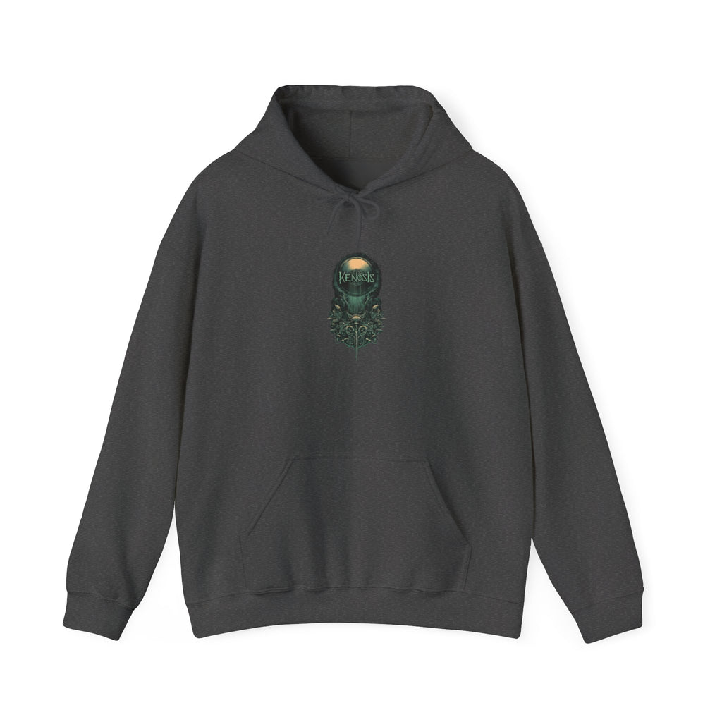 Mossy Forest Bearded Skull Hoodie — Nature Skull Graphic Sweatshirt